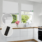 No Drill Battery Motorized Cellular Shades with Dual No Drill Parts