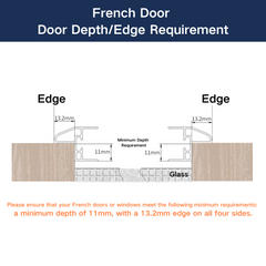 French Door Patio Window Cellular Shades Add on Shades No Drill Adhesive Blinds Model Q16A for Minimum 11mm Frame Depth