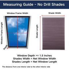 No Drill Cordless Cellular Shades