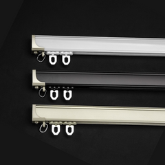 Manual Curtain and Track Set | Custom Fabric & Track Color | Up to 5 Meters (197 Inches / 16.4 Feet)