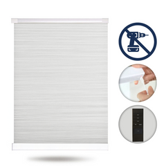 No Drill Battery Motorized Cellular Shades with Dual No Drill Parts