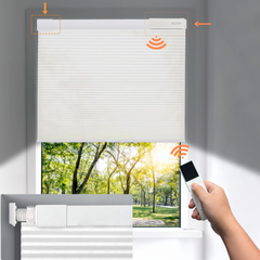 No Drill Detachable Battery Cellular Shades Dual Controller