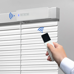 No Drill Detachable Battery Mini Blinds Dual Controller 1 Inch Aluminum Slats
