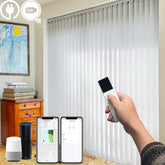 Motorized Vertical Blinds Vinyl/Aluminum Slats Hardwired/Battery Motor