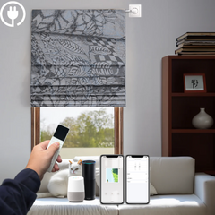 Roman Shades Hardwired Motorized Smart Control
