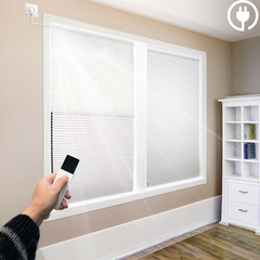 Day Night Cellular Shades Alexa Remote Controller Hardwired Motorized