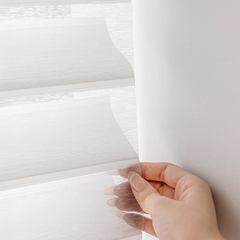 No Drill Sheer Shades Corded Metal Valance