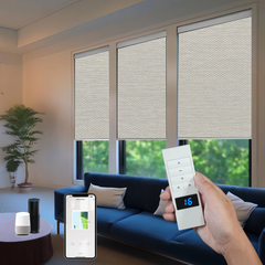 Motorized Roller Shades Remote Control, App, Alexa, Google Home, SmartThings Hardwired Motorized