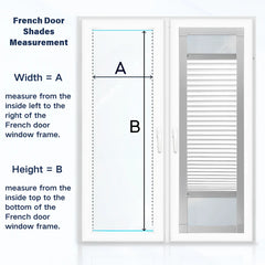 Battery Motorized Door Shades Add on Blinds Framed Cellular Shades No Drill Install Cordless For French Door & Operable Window