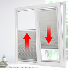 French Door Patio Window Cellular Shades Add on Shades No Drill Adhesive Blinds Model Q16A for Minimum 11mm Frame Depth