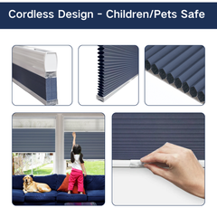 No Drill Cordless Day Night Cellular Shades