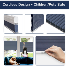 No Drill Cordless Top Down Bottom Up Cellular Shades