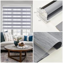 No Drill Zebra Blinds Metal Valance Corded