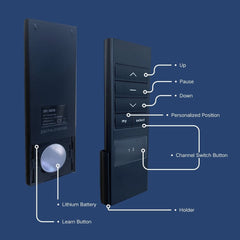 No Drill Battery Motorized Cellular Shades with Dual No Drill Parts