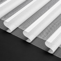 Sheer Shades Soft Fabric Silhouette Shangri-La Two Sheer Layers Square Metal Valance Corded