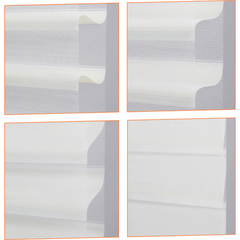 Sheer Shades Soft Fabric Silhouette Shangri-La Two Sheer Layers Square Metal Valance Corded