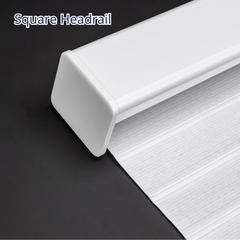 Sheer Shades Soft Fabric Silhouette Shangri-La Two Sheer Layers Square Metal Valance Corded