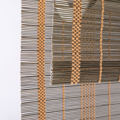 Bamboo Roman Shades Hardwired Motorized Smart Control