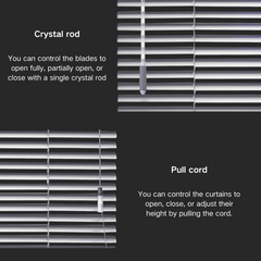 Mini Blinds Dual Corded Control 1 Inch Aluminium Slats