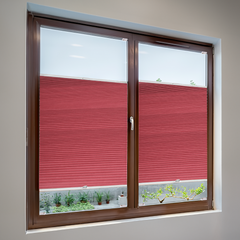Shallow Mount Cellular Shades with Top Down Bottom Up Operation Waterproof and Dustproof for Bathroom Use