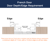 French Door Patio Window Cellular Shades Add on Shades No Drill Adhesive Blinds Model Q16A for Minimum 11mm Frame Depth