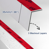 Light Blocking Strips for Window Frame L Shape 60inch, 78inch, 118 inch size 2PCS