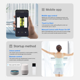 Motorized Curtain with Track Sets Custom Size Up to 200inches (16ft) Hardwired Smart & Motorized Options