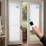 Shallow Mount Battery Motorized Cellular Door Shades 1 inch Bracket Install