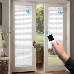 Shallow Mount Battery Motorized Cellular Door Shades 1 inch Bracket Install