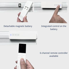 No Drill Detachable Battery Mini Blinds Dual Controller 1 Inch Aluminum Slats
