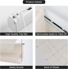 Roman Shades for Windows, Light Filtering Corded