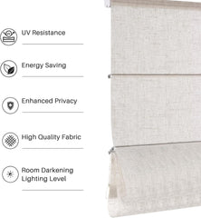 Roman Shades for Windows, Light Filtering Corded