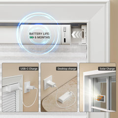 No Drill Detachable Battery One Way Control Day Night Cellular Shades