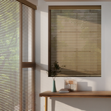 Aluminum Faux Wood 1 Inches Slats Mini Blinds