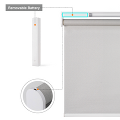 Battery Roller Shades Rechargeable Remote Control Battery Motor Motorized Blackout Shades