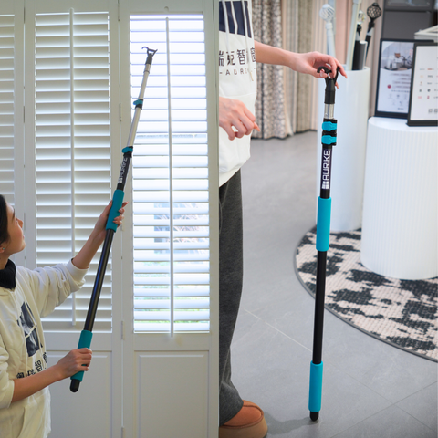 Telescopic Rod Skylight Shads Push Pull Adjustable Rod for Skylight Cordless Window Blinds and Shades,Easy to Pull The Shades Down and Up 39 to 94inch.