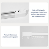 Motorized Curtain with Track Sets Custom Size Up to 200inches (16ft) Hardwired Smart & Motorized Options