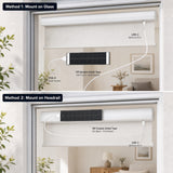 Solar Rechargeable Battery Roller Shades with Solar Panel, Remote Control, App, Alexa, Google Home & SmartThings, Smart Motorized Window Blinds
