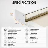 Hardwired Motorized Dual Roller Shades, Dual Motor Two Shades in One Window, Zebra Sheer Shades with Blackout Roller Shade, Day & Night Smart Window Blinds