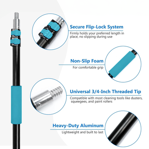 Telescopic Rod Skylight Shads Push Pull Adjustable Rod for Skylight Cordless Window Blinds and Shades,Easy to Pull The Shades Down and Up 39 to 94inch.