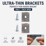Shallow Mount Battery Motorized Cellular Door Shades 1 inch Bracket Install