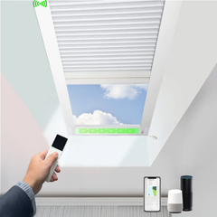 Battery Skylight Shades Motorized Rechargeable Blackout & Light Filtering Skylight Cellular Blinds