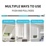 Telescopic Rod Skylight Shads Push Pull Adjustable Rod for Skylight Cordless Window Blinds and Shades,Easy to Pull The Shades Down and Up 39 to 94inch.