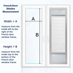 French Door Patio Window Add on Cellular Shades Top Down Bottom Up No Drill Adhesive Blinds Model Q16B for Minimum 20mm Frame Depth
