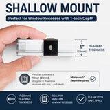Shallow Mount Battery Motorized Cellular Door Shades 1 inch Bracket Install