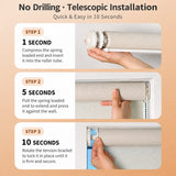 No Drill Roller Shades Simple Valance Corded