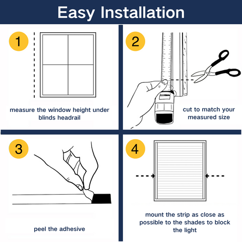 Light Blocking Strips for Window Frame L Shape 60inch, 78inch, 118 inch size 2PCS
