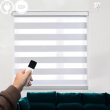 Zebra Blinds Hardwired Motorized Remote Control, App, Alexa, Google Home, SmartThings