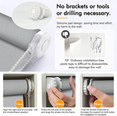 No Drill Roller Shades Simple Valance Corded
