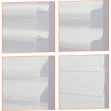 Sheer Shades Soft Fabric Silhouette Shangri-La Two Sheer Layers Square Metal Valance Corded